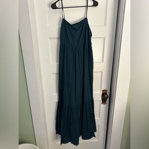 Abercrombie & Fitch Green Ruffled Tiered Maxi Sundress